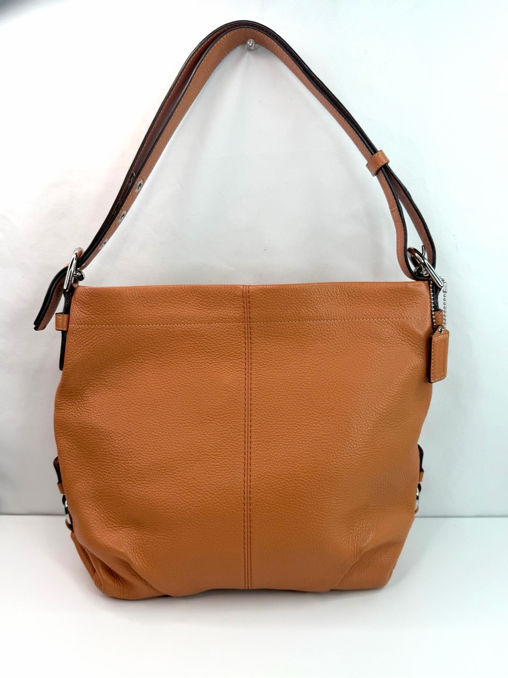 Coach Tan Hobo Convertible Duffel Y2K Pebbled F15084 Leather Convertible Bag